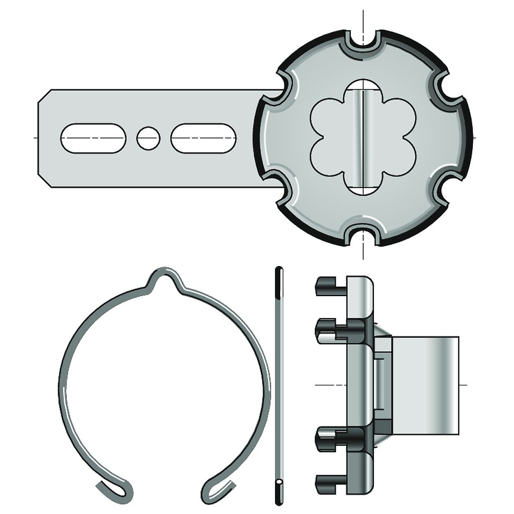 Somfy - Plaque support d50 à visser/déport 20 mm