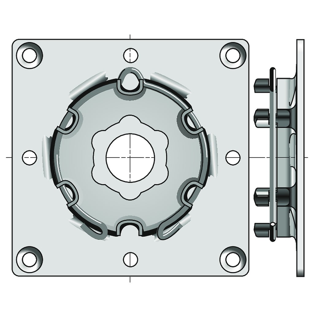 Somfy - Plaque support moteur à visser pour Ø50 à Ø60 mm