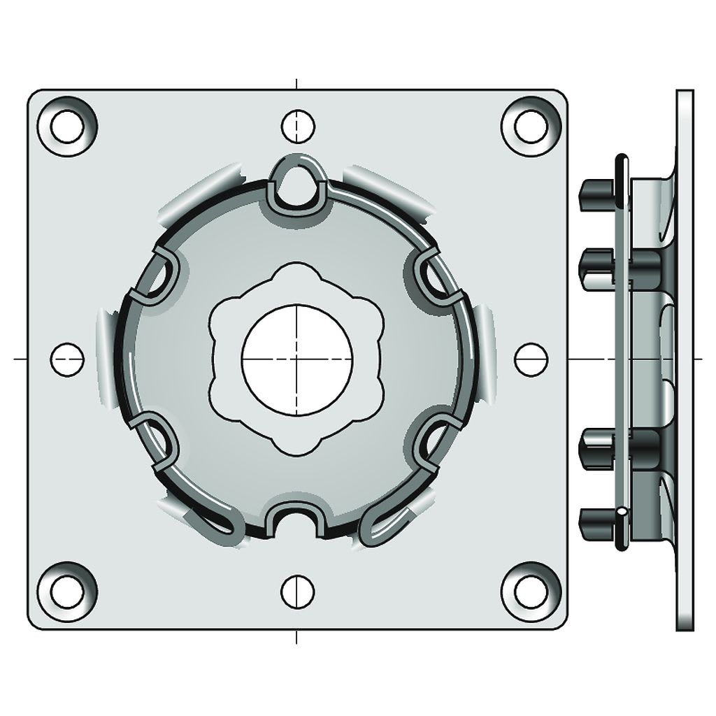 Somfy - Plaque support à visser ø50-60