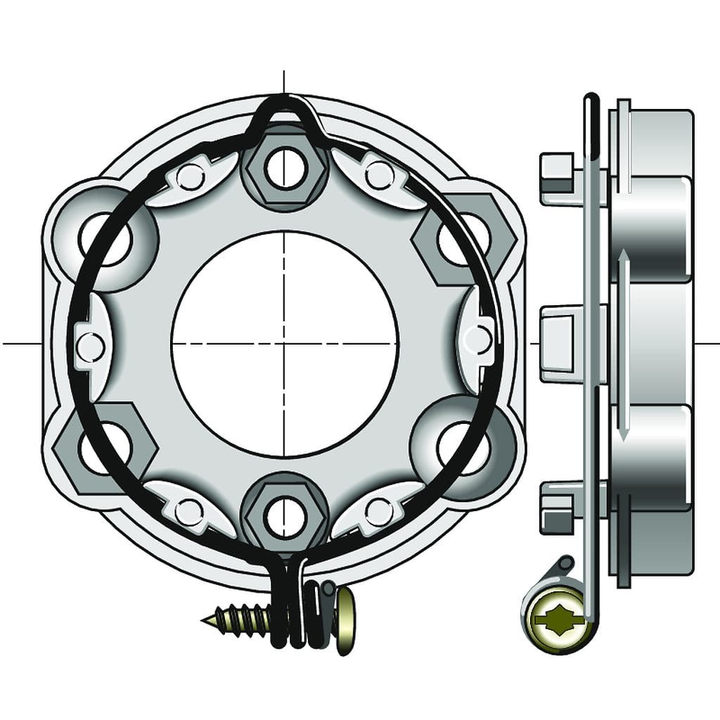 Somfy - Support univ anneau verrouilla