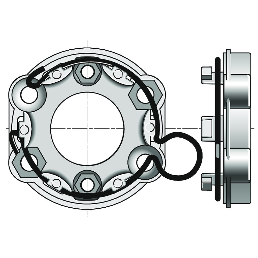 Somfy - Support universel moteur pour axe Ø50 à Ø60 mm
