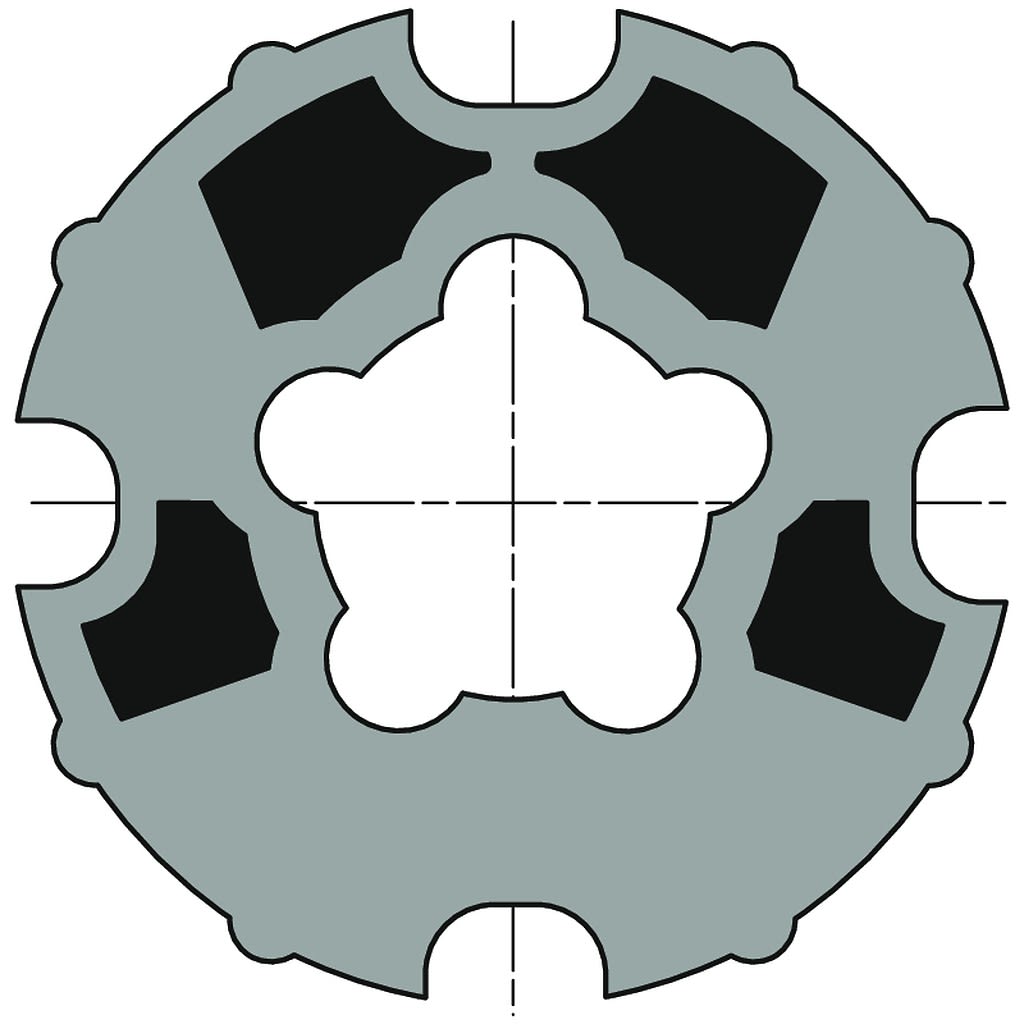 Somfy - Roue alu d60 tube rollerbat d80