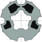 Somfy - Roue alu d60 tube rollerbat d80