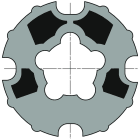 Somfy - Roue alu d60 tube rollerbat d80