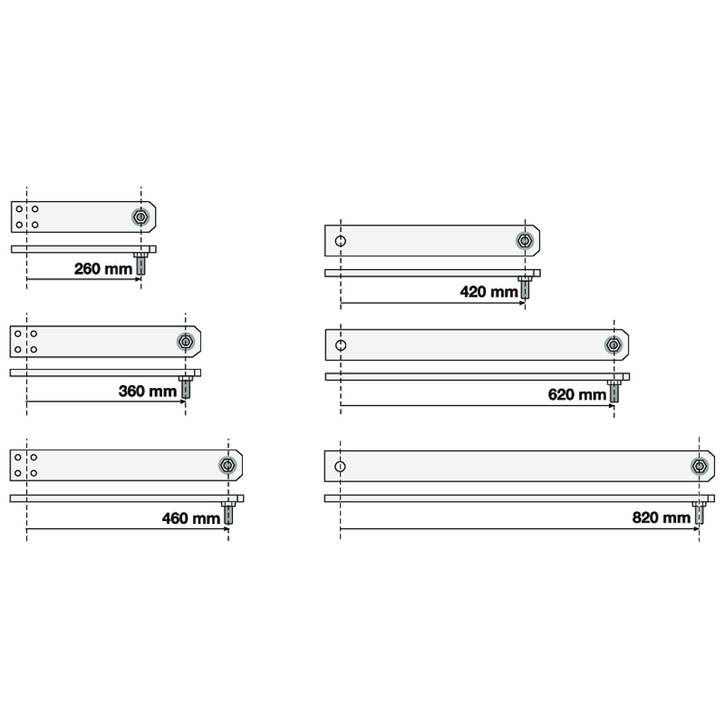 Somfy - Axovia multipro - bras moteur court (gris)