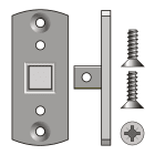 Somfy - Plaque verticale lo carrée tête ronde