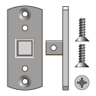 Somfy - Plaque verticale lo carrée tête ronde