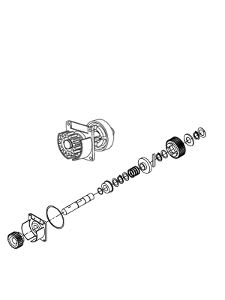 Somfy - Pignon arbre de sortie elixo 500 24 v rts/io, optimo 24 v rts - sav