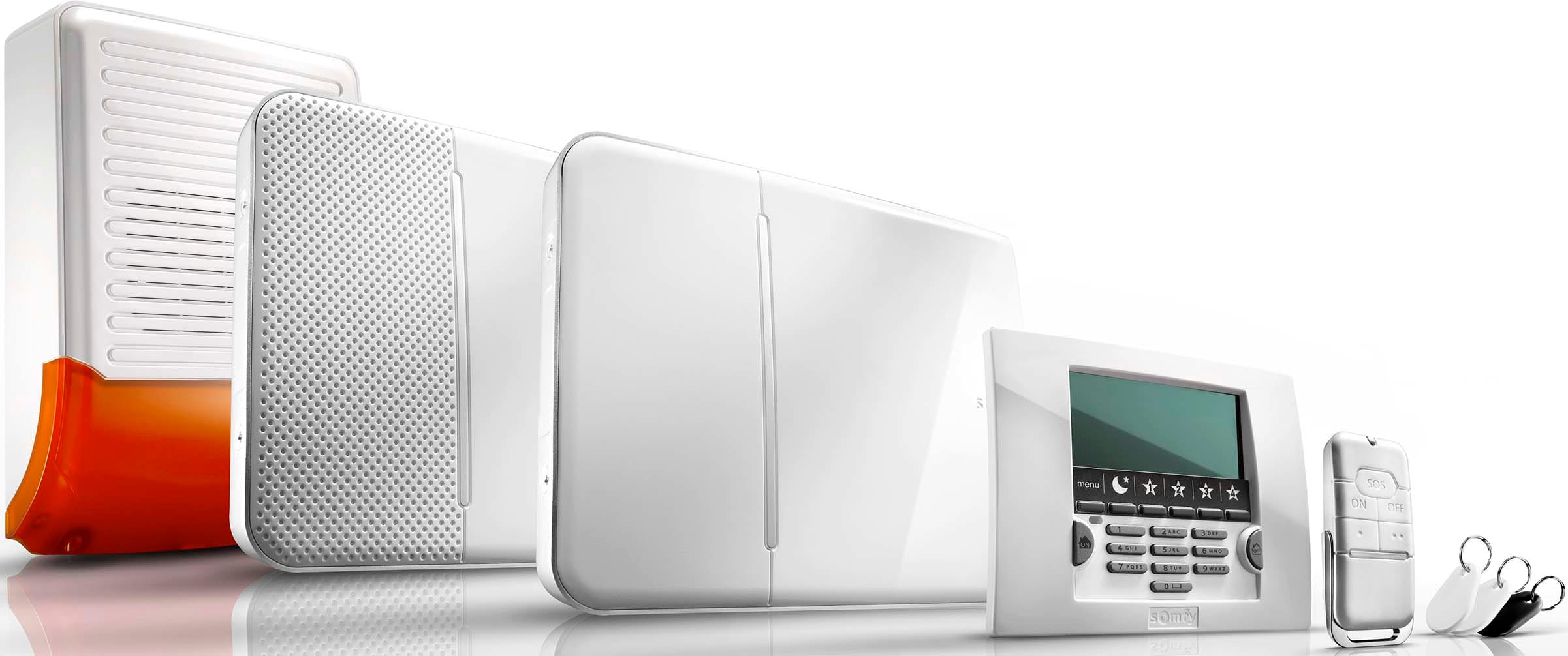 Somfy - Pour une dissuasion maximale, ce pack integre une sirene exterieure 112 db.