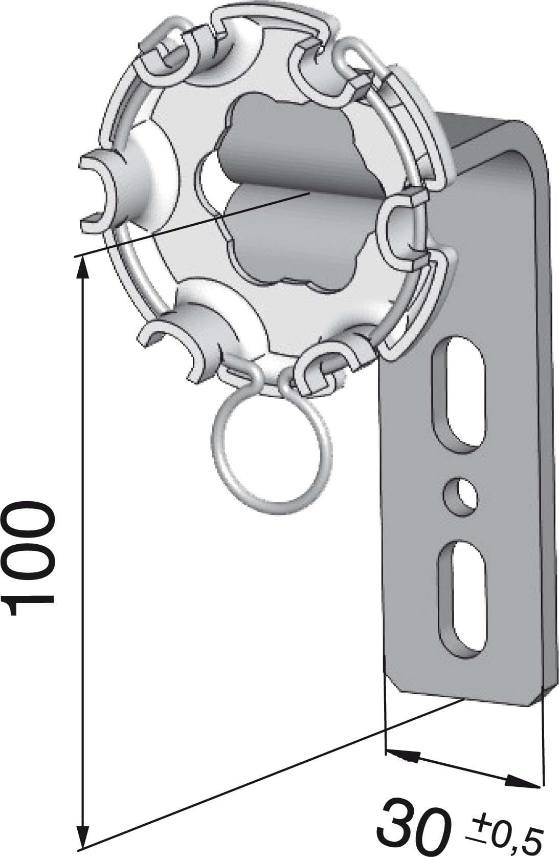 Somfy - Support moteur avec ring