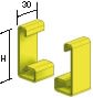 Lcm - GLO4 - Embout plastique 100 jaune