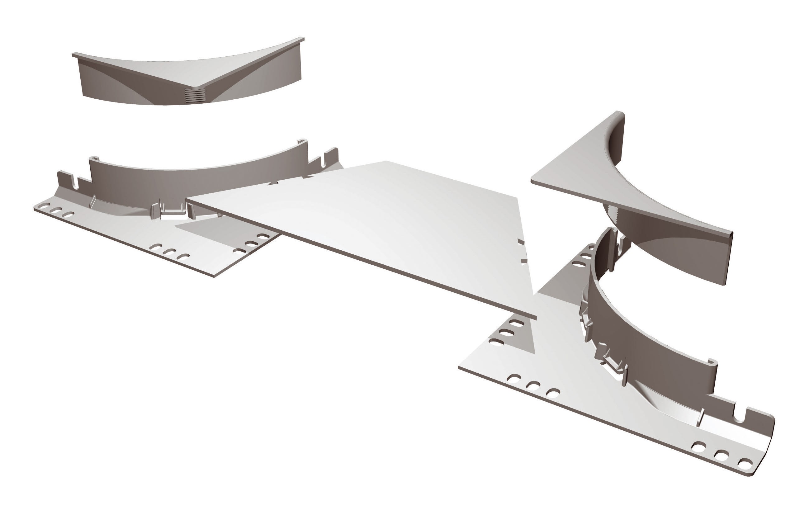 Lcm - Chemin de câbles PVC kit de dérivation en té 500x100 ISIPLAST