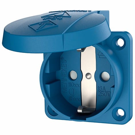 MENNEKES ELECTROTECHNIQUE FRANCE - Prise semi-encastrée SCHUKO 16A 2p+PE 230V IP54