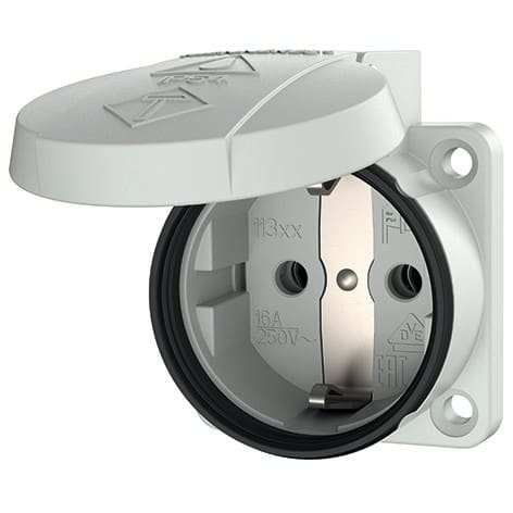 MENNEKES ELECTROTECHNIQUE FRANCE - Prise semi-encastrée SCHUKO 16A 2p+PE 230V IP54