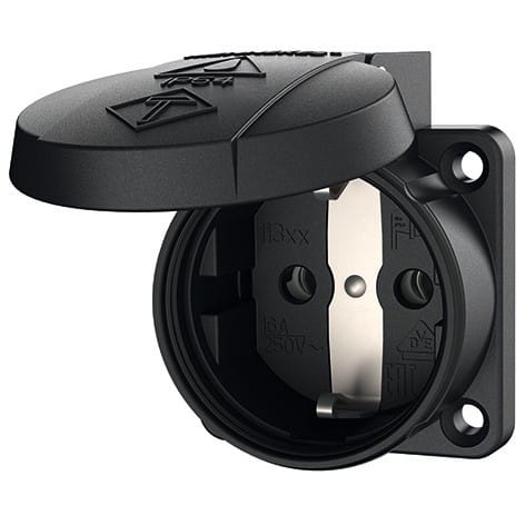 MENNEKES ELECTROTECHNIQUE FRANCE - Prise semi-encastrée SCHUKO 16A 2p+PE 230V IP54