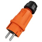 MENNEKES ELECTROTECHNIQUE FRANCE - Fiche SCHUKO 16A 2p+PE 230V IP54 raccordement vis normes DE et FR/BE orange