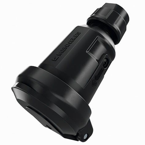 MENNEKES ELECTROTECHNIQUE FRANCE - Prolongateur SCHUKO 16A 2p+PE 230V IP54 raccordement vis norme allemande noir