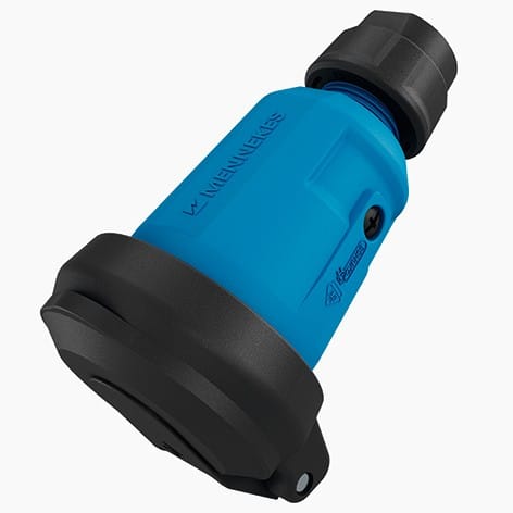 MENNEKES ELECTROTECHNIQUE FRANCE - Prolongateur SCHUKO 16A 2p+PE 230V IP54  raccordement  vis norme allemande bleu