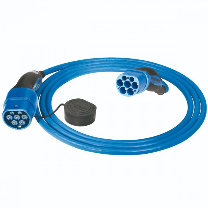 MENNEKES ELECTROTECHNIQUE FRANCE - Câble de recharge (Mode 3), 32A avec fiche et prolongateur de charge 1P+N+T 230V