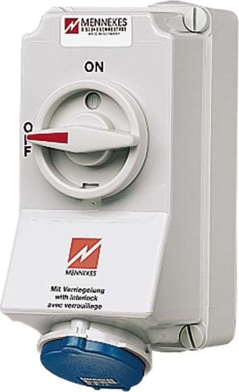 MENNEKES ELECTROTECHNIQUE FRANCE - SOCLE de PRISE SAILLIE . 32A 3P 230V VERROUIL.DUO  IP44