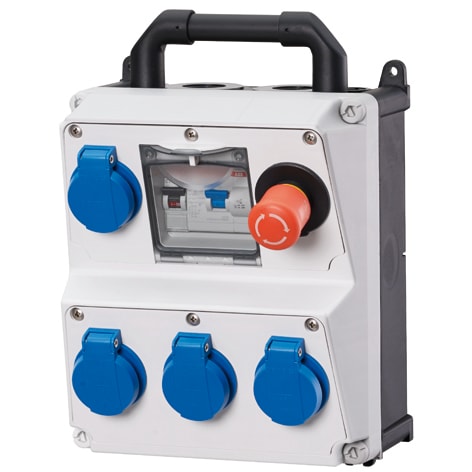 MENNEKES ELECTROTECHNIQUE FRANCE - COFFRET AMAXX PORTABLE 4 PC NF + PROTECTIONS+ A.U.+VOYANT IP44