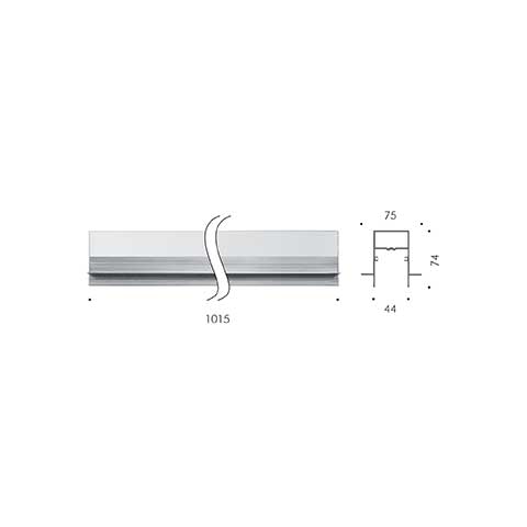 Simes - RECESSED BOX CONTINUOUS ROD COMF. 1M