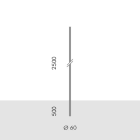 Simes - Accessoire POLE D.60 BUR.H.2,5M O.E. gris aluminium