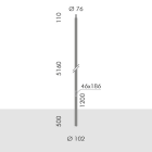 Simes - Accessoire POLE D102 WITH D76 SPIGOTH5,16M ANT