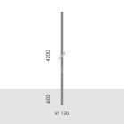 Simes - Accessoire POLE D.120BUR.H.4,2M O.E.+DOOR gris aluminium