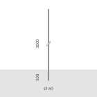 Simes - Accessoire POLE D.60 BURIED H.3,5M O.E. blanc