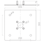 Simes - Accessoire SQUARED FLANGE FOR PARK POLE gris aluminium
