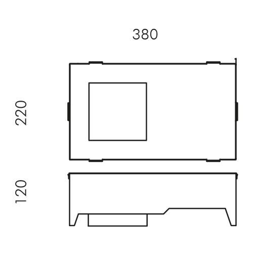 Simes - RECESSED BOX CATCH SQR.4LED FIX
