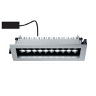 Simes - Luminaire encastré Catch 33W 341mm 3000K 2420lm gris alu IP65 on/off