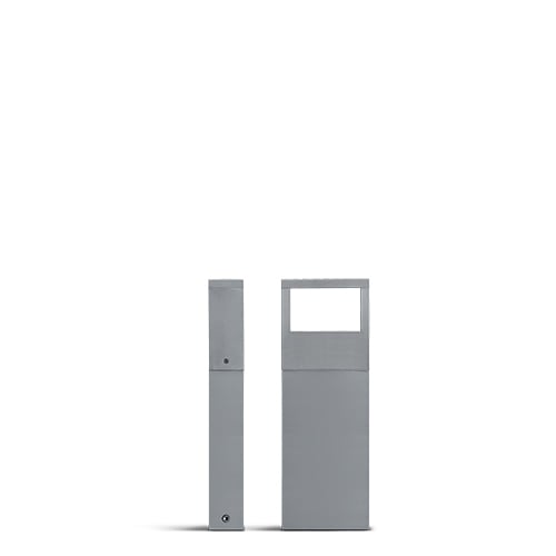 Simes - Borne lumineuse COOL CARRÉ 4000 K CRI 80 220 lm gris alu