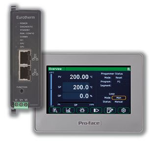 Eurotherm Automation - Regulateur Rail DIN EPC2000, 1 analog + 2 rly, 1 prog, 24V