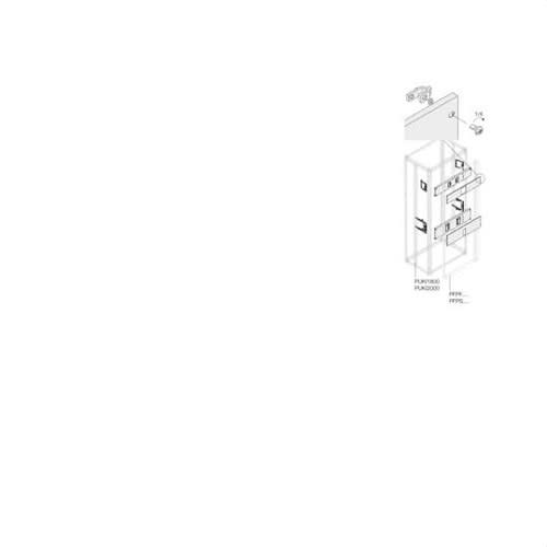ABB - Kit horizontal XT7 3/4P Fixe Non-acces. Mot./poignée Dir H=350mm L=600mm