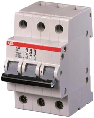 ABB - Interrupteur modulaire (E200) 3 Pôles 80A levier Rouge
