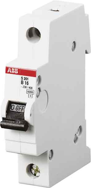 ABB - S200M Disjoncteur modulaire- 1P - 4A - Cbe C -10000A/15kA (1 module)-peignable