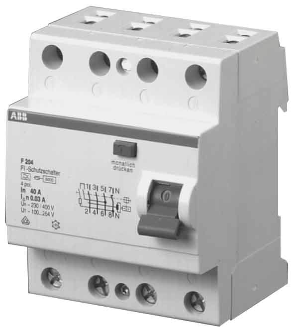 ABB - Interrupteur Différentiel - F200 - 4P - 63A - 30mA - Type A Immunisé-NAD