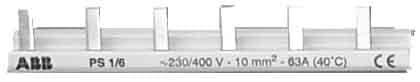 ABB - PS1/6 - Peigne 1P - 6 modules - 63A - 10mm²