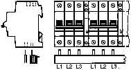 ABB - PS3/48H - Peigne 3P+Cont. Aux. - 56 modules - 63A - 10mm2