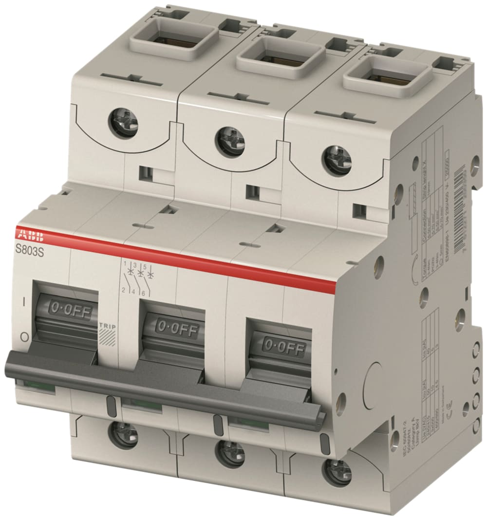 ABB - S800S Disjoncteur modulaire - 3P - 13A - Cbe D -Icu 50kA (4,5 modules) - Vis