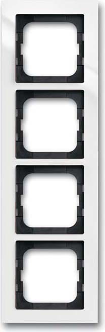 ABB - Cadre 4 Poussoirs Blanc Studio