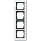 ABB - Cadre 4 Poussoirs Blanc Studio