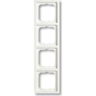 ABB - Cadre 4 Poussoirs Blanc Studio Mat