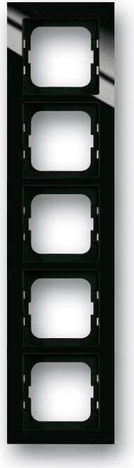 ABB - Cadre 5 Poussoirs Axcent Noir