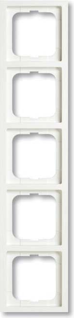 ABB - Cadre 5 Poussoirs Blanc Studio Mat