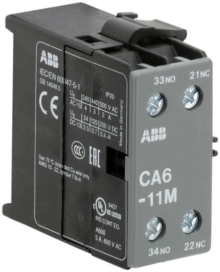 ABB - Contact Aux. Latéral 1NO+1NF pour Cont B/Vb 3P avec 1 No