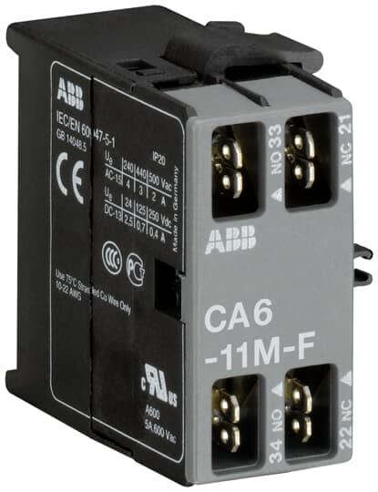 ABB - Contact Aux. Latéral 1NO+1NF pour Cont B/Vb 3P+1 No-Faston