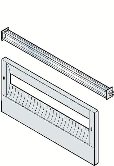 ABB - Kit Plastron 225mm x 750mm+Rail DIN pour Coffret Gemini Taille 4/5
